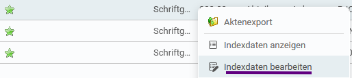 Indexdaten bearbeiten