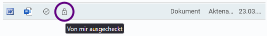 Dokument ist ausgecheckt