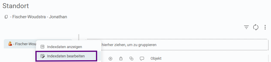Indexdaten Stammblatt